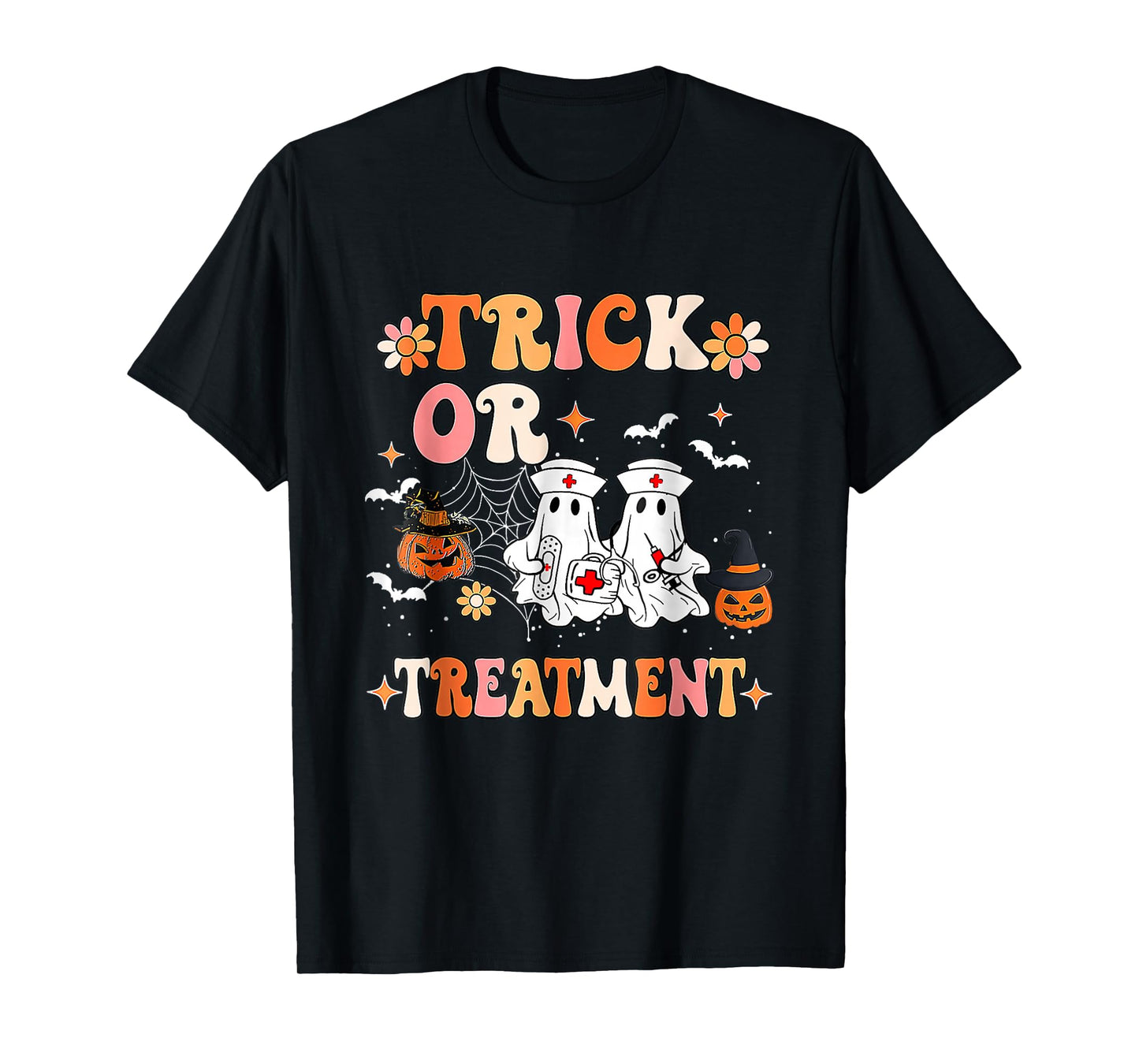 Trick Or Treatment Halloween Radiation Oncology Rad Therapy T-Shirt