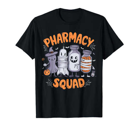 Pharmacy Squad Cute Halloween Pharmacist Techs Students Fun T-Shirt