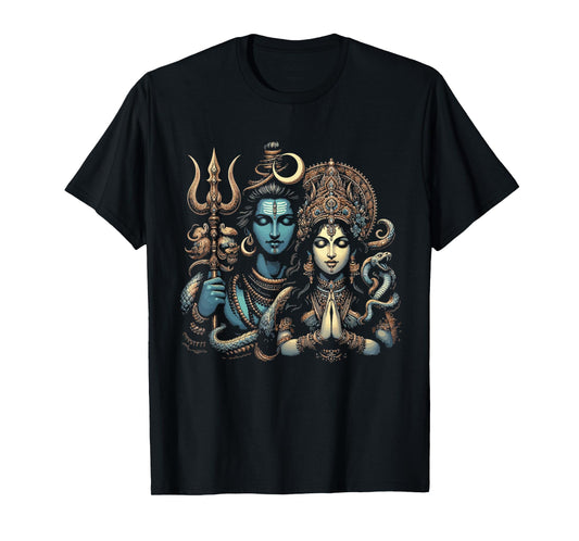 Lord Shiva Durga Hindu God Mahadeva Goddess Goddess Parvati T-Shirt