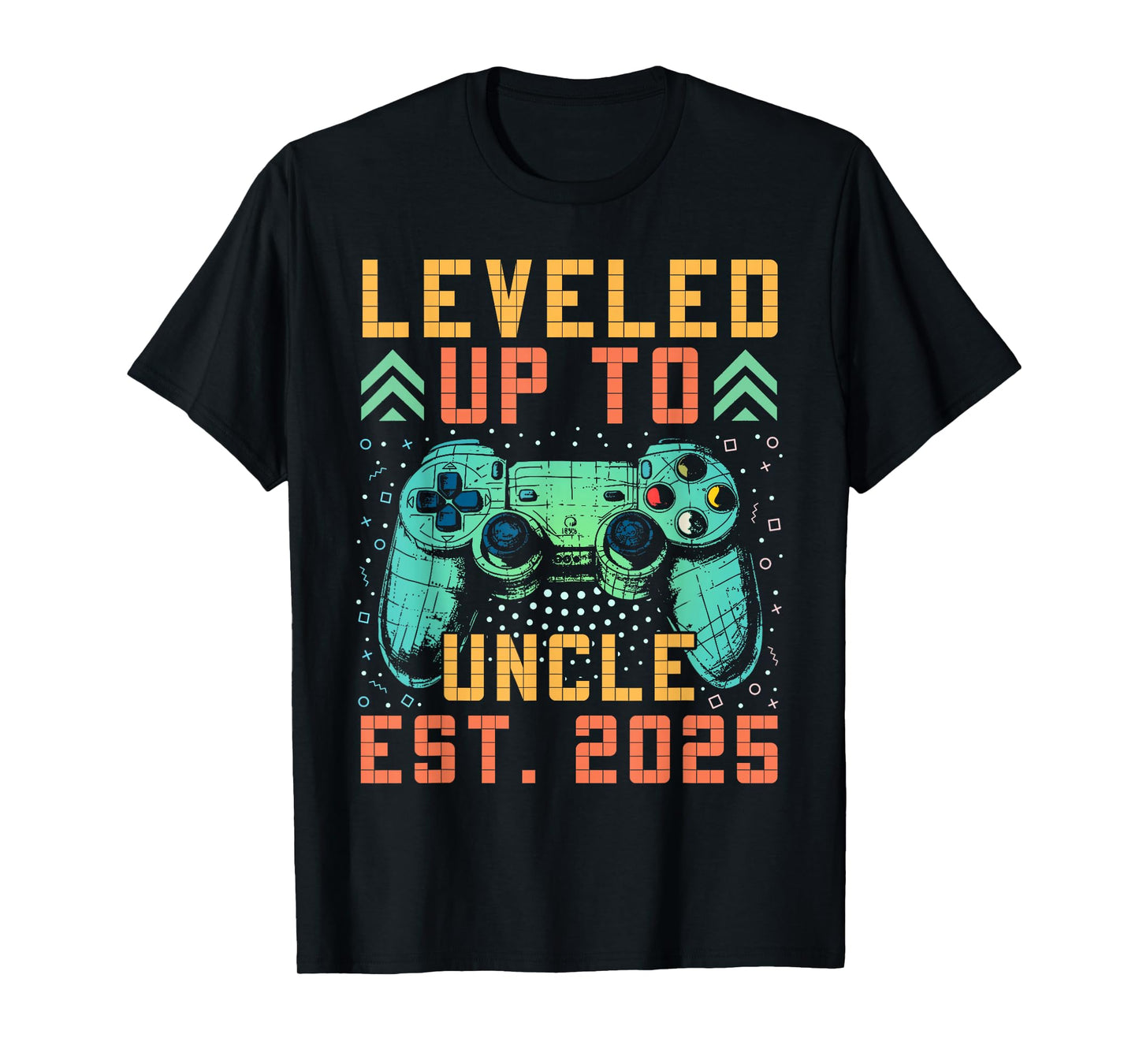 Promoted To Uncle 2025 Leveled Up To Uncle Est 2025 Gaming T-Shirt