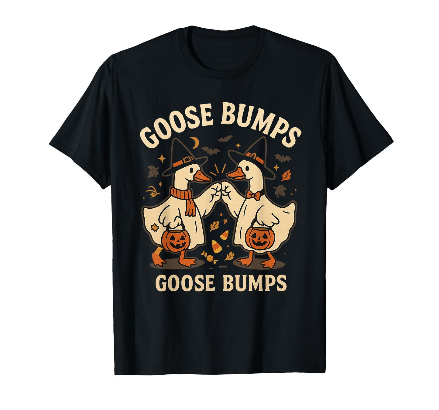 Goose Bumps Funny Halloween Geese Fist Bump T-Shirt