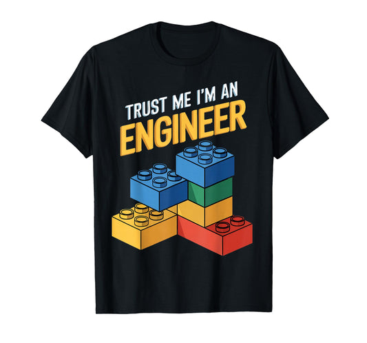 I'm An Engineer Kids Brick Builder Bricks Building Blocks T-Shirt