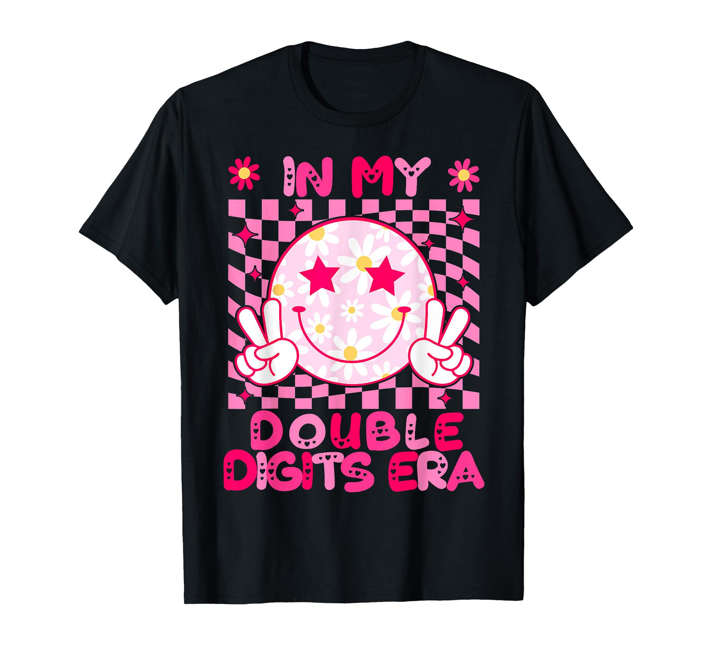 In My Double Digits Era Retro 10 Year Old 10th Birthday Girl T-Shirt