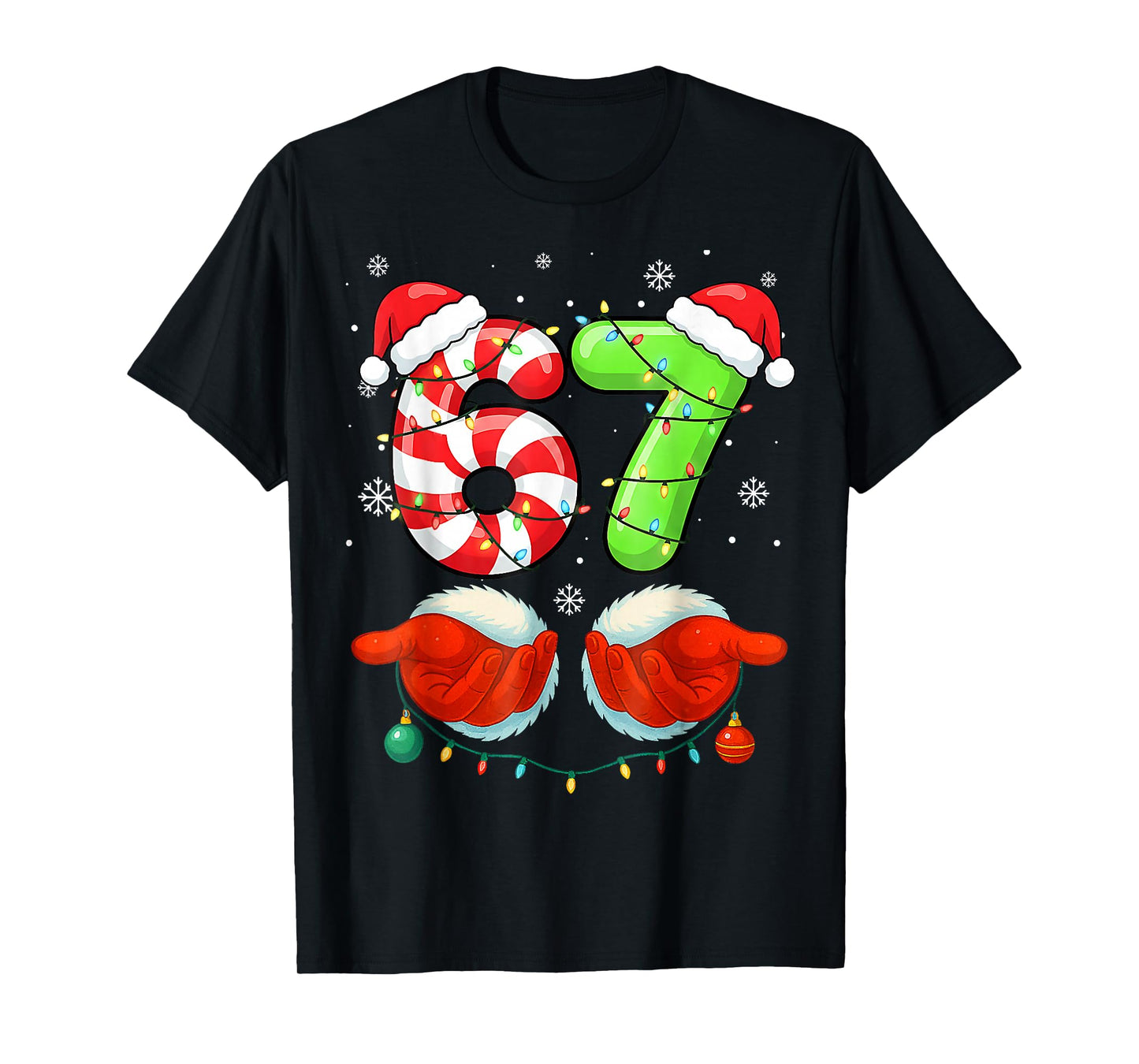 Funny Six Seven 6 7 67 Christmas T-Shirt