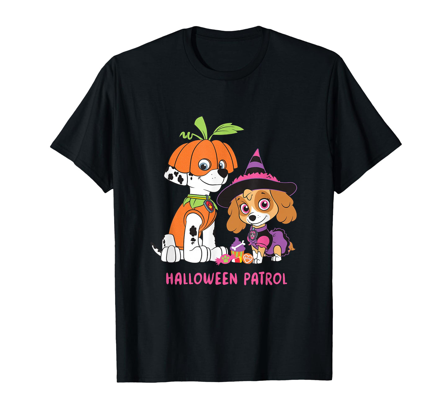 Paw Patrol Halloween Patrol Pumpkin And Witch Pups T-Shirt
