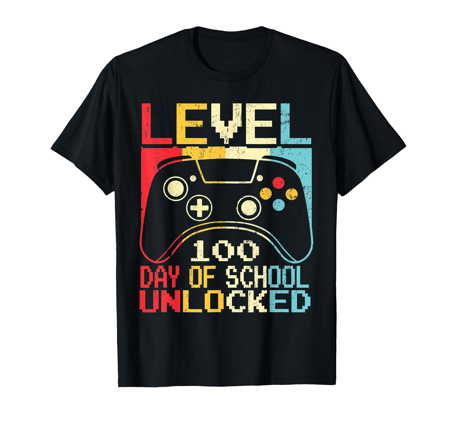 100 Days of School Boys 100th Day of School Level Unlocked T-Shirt