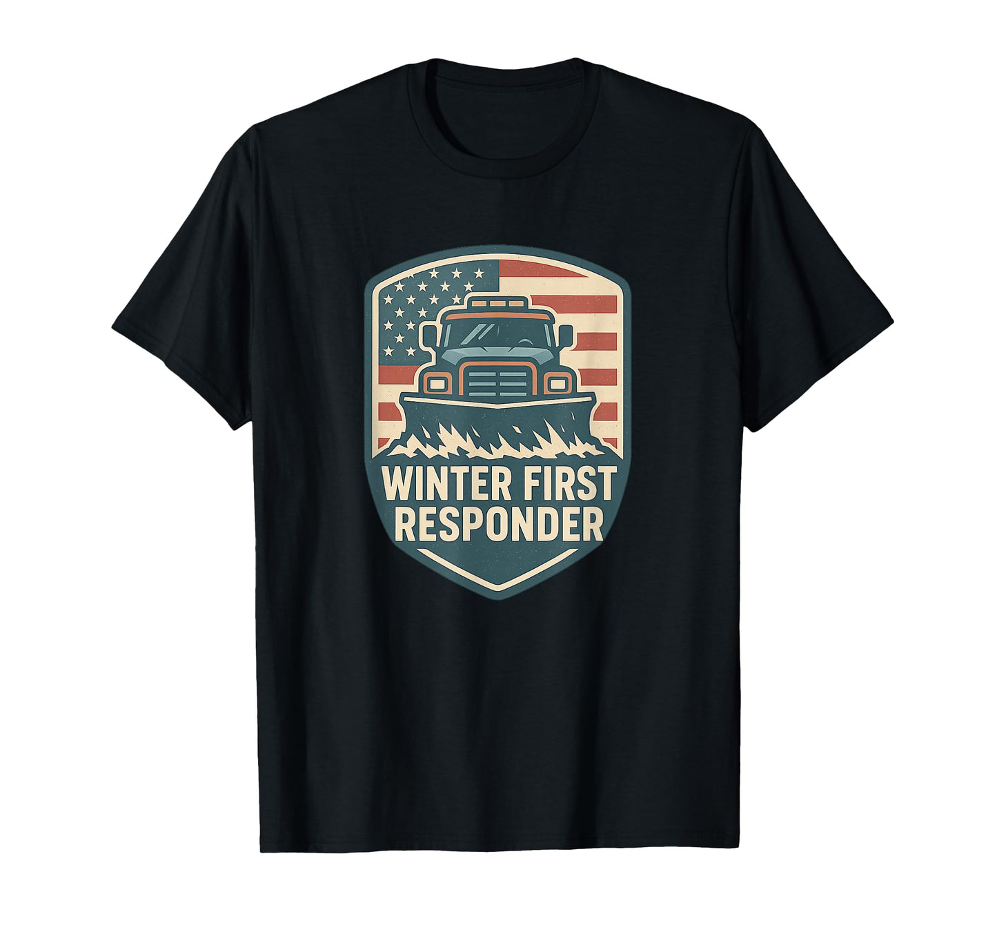 Snowplow Operator Snow Removal Winter First Responder T-Shirt