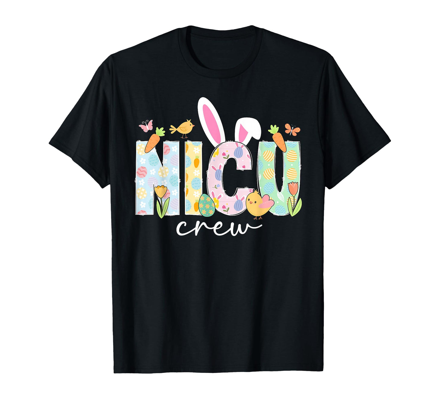 NICU Crew Easter Bunny Neonatal Intensive Care Unit Easter T-Shirt