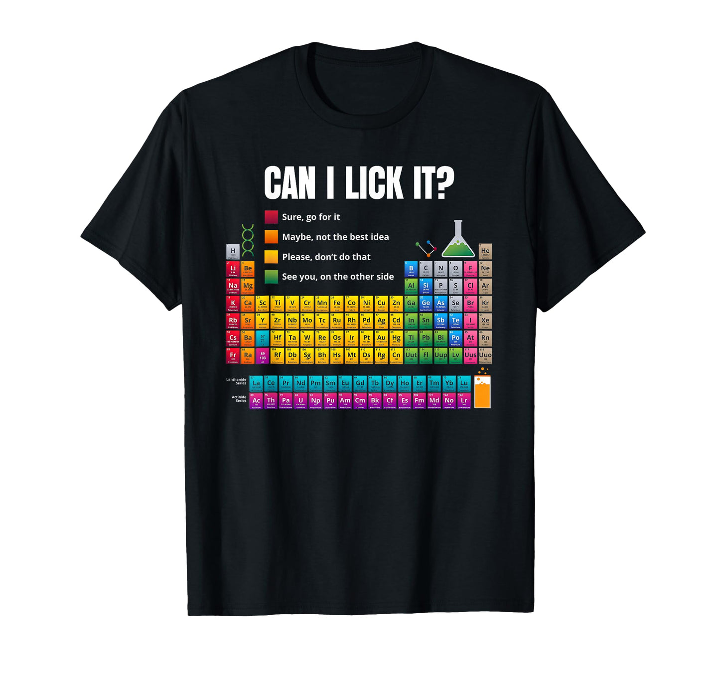 Can I Lick It? Periodic Table Happy 100 Days of School Funny T-Shirt