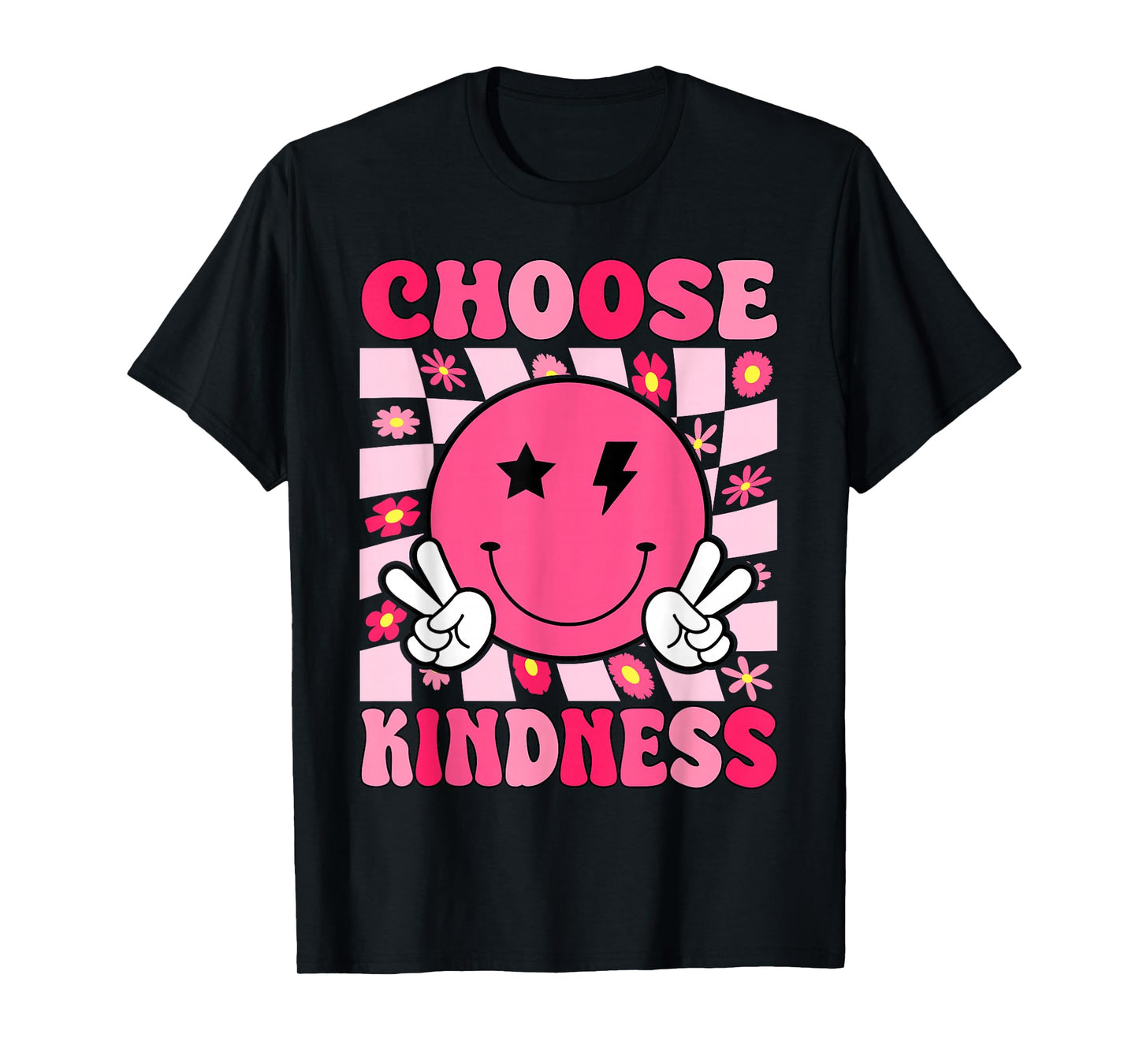 Be Kind Choose Kindness Retro Groovy Inspirational T-Shirt