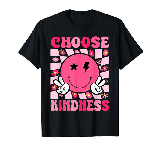 Be Kind Choose Kindness Retro Groovy Inspirational T-Shirt