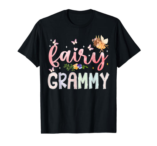 Fairy Grammy Magical Floral Birthday Girl Fairytale Family T-Shirt