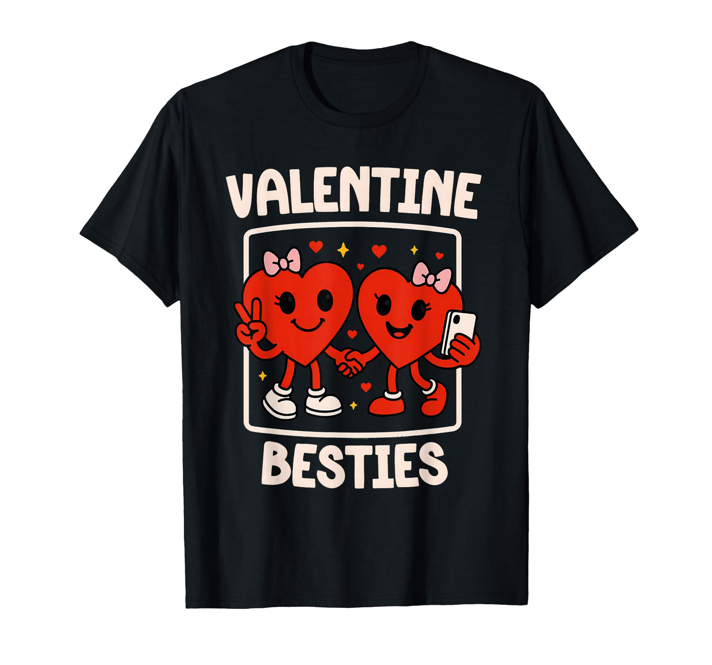 Valentine Twinning with My Bestie Friends Matching Girls T-Shirt