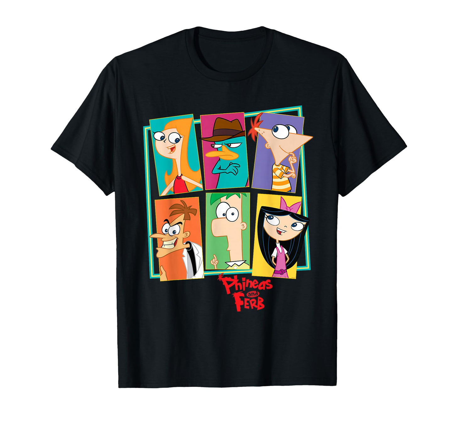Disney Phineas and Ferb Character Collage T-Shirt