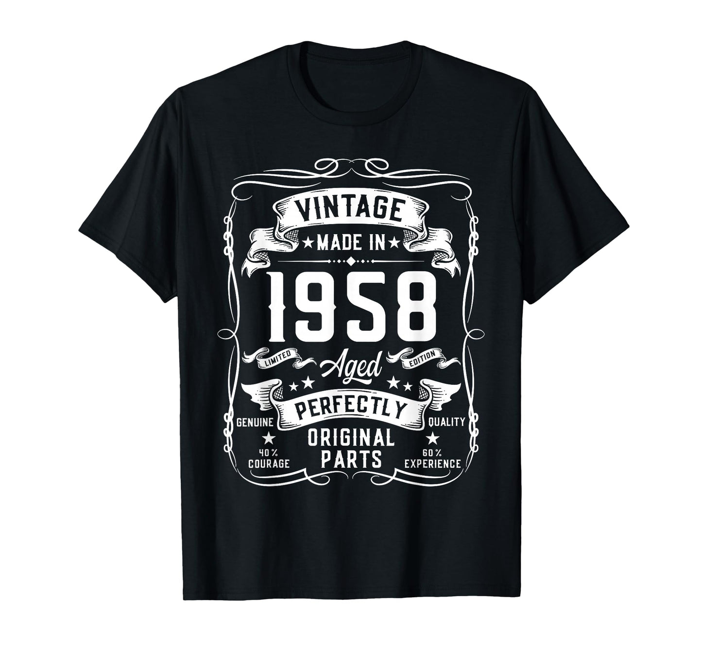 Vintage 1958 68yr 68th Birthday Gifts for Men 68 Years Old T-Shirt