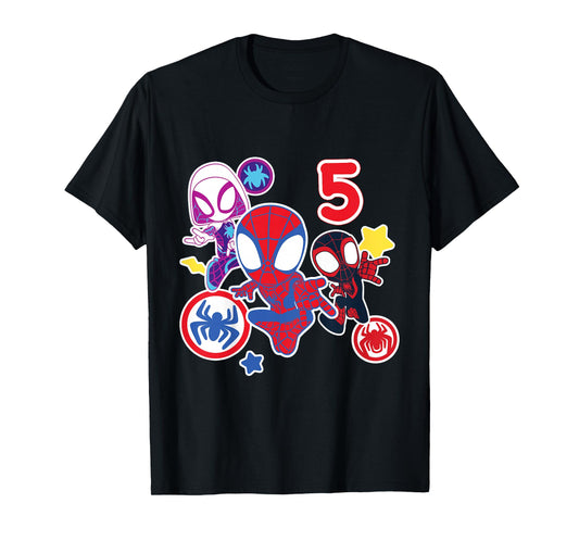 Marvel Spidey and His Amazing Friends 5 Year Old Birthday T-Shirt