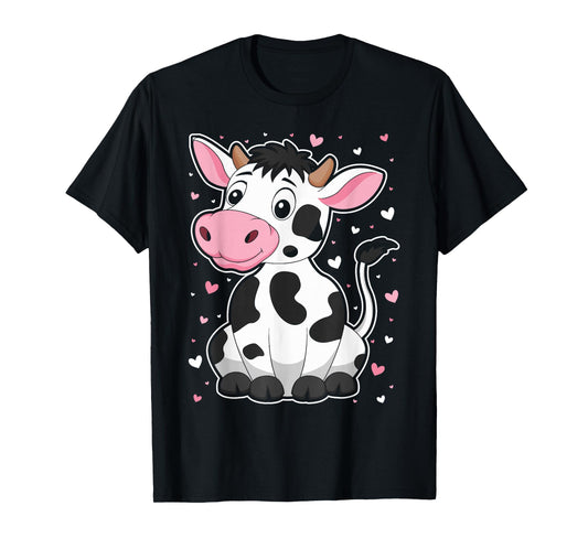 Cute Cow Print Kawaii Cow Lover Women Girls Kids Toddlers T-Shirt