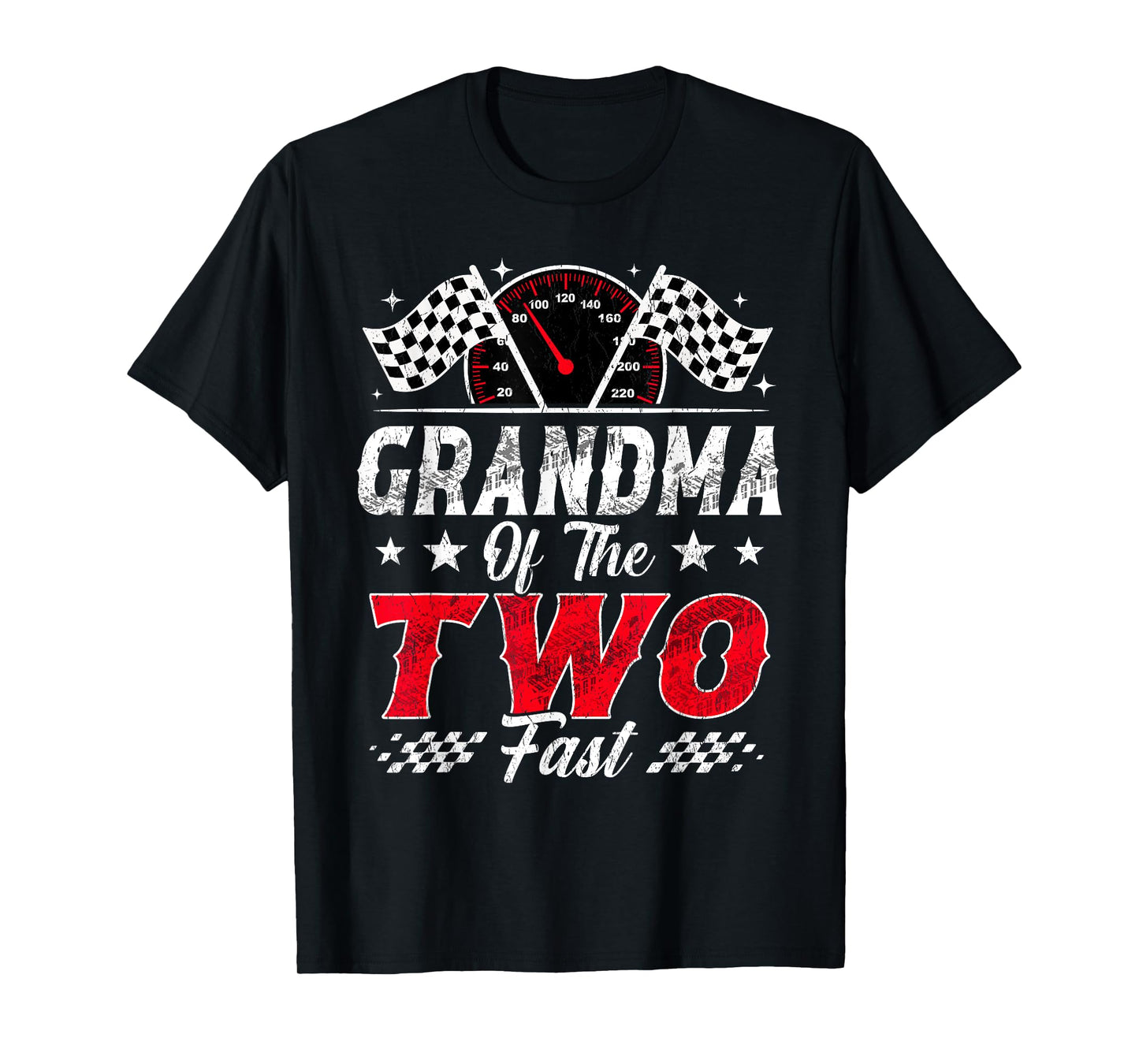 Grandma of The Two Fast 2nd Birthday Racing Car Family T-Shirt
