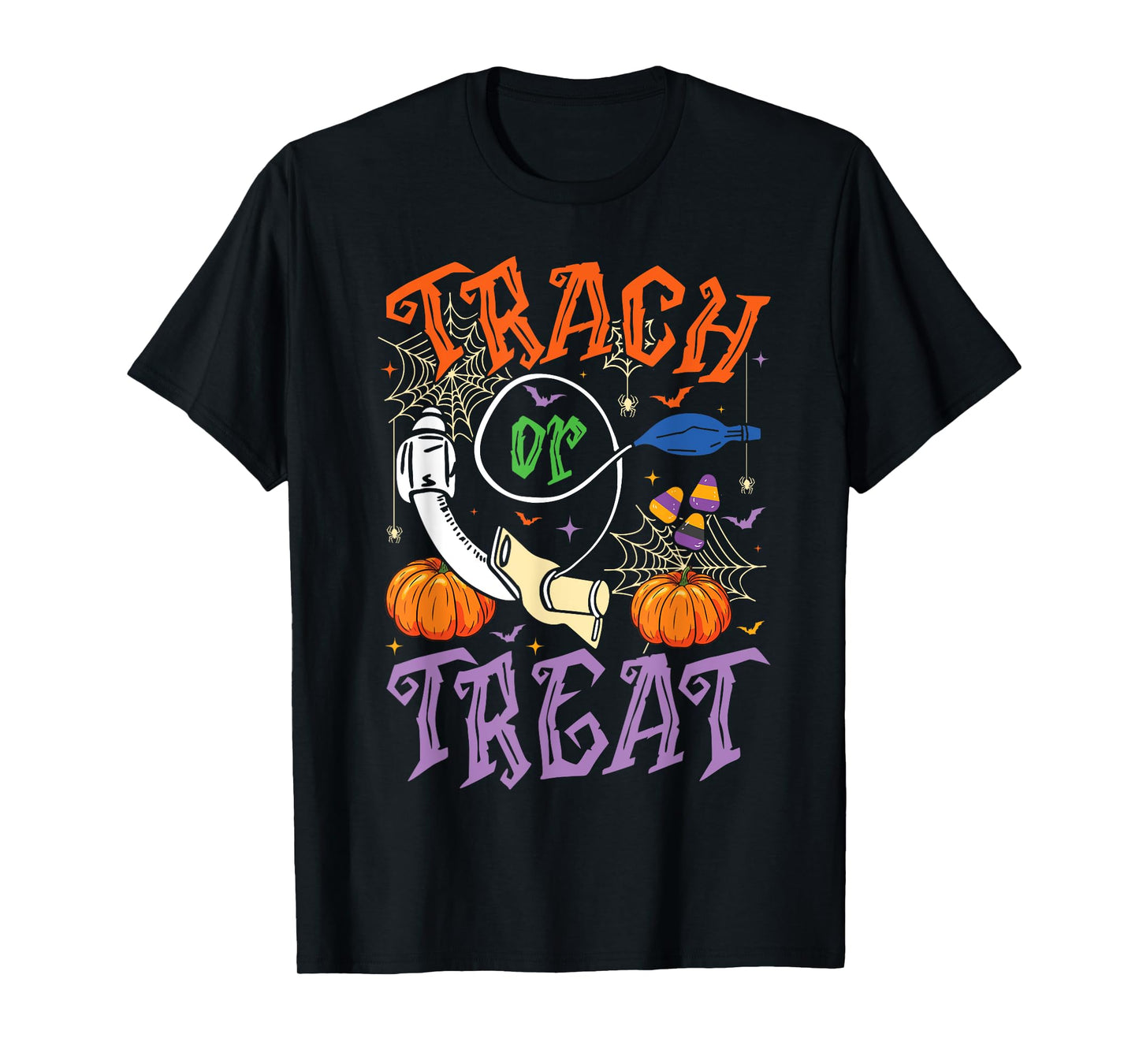 Respiratory Therapist Trach or Treat ICU RN Halloween Nurse T-Shirt