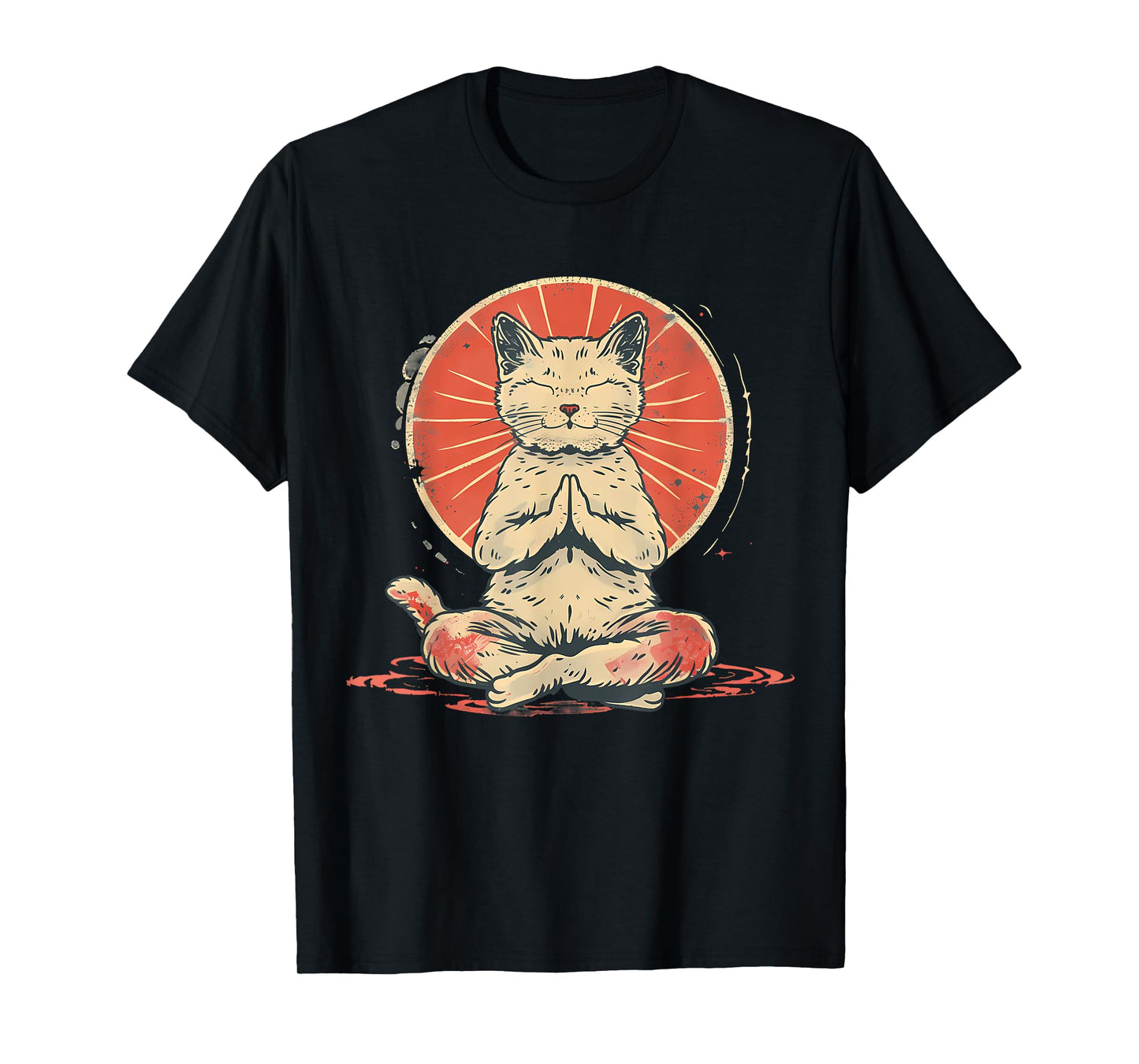 Cat Meditation Zen Buddha Spirituality Hindu Buddhist T-Shirt for Men Women Kids