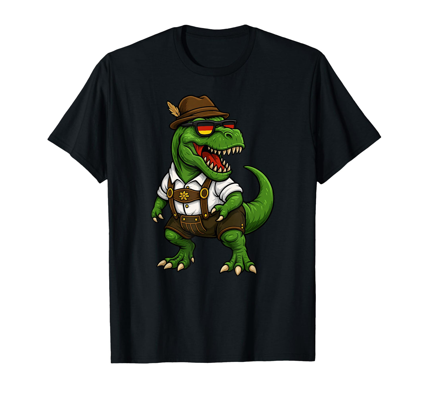 Trex Dinosaur Bavarian German Costume Boys Men Kids T-Shirt