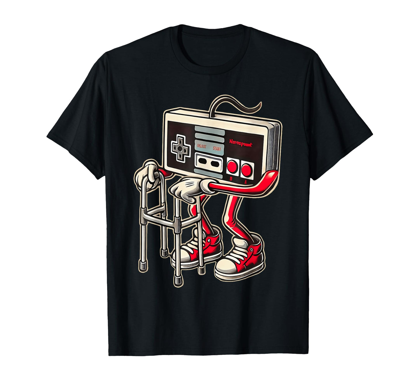 Retro Video Game Controller with Walker Funny Gamer Gaming T-Shirt