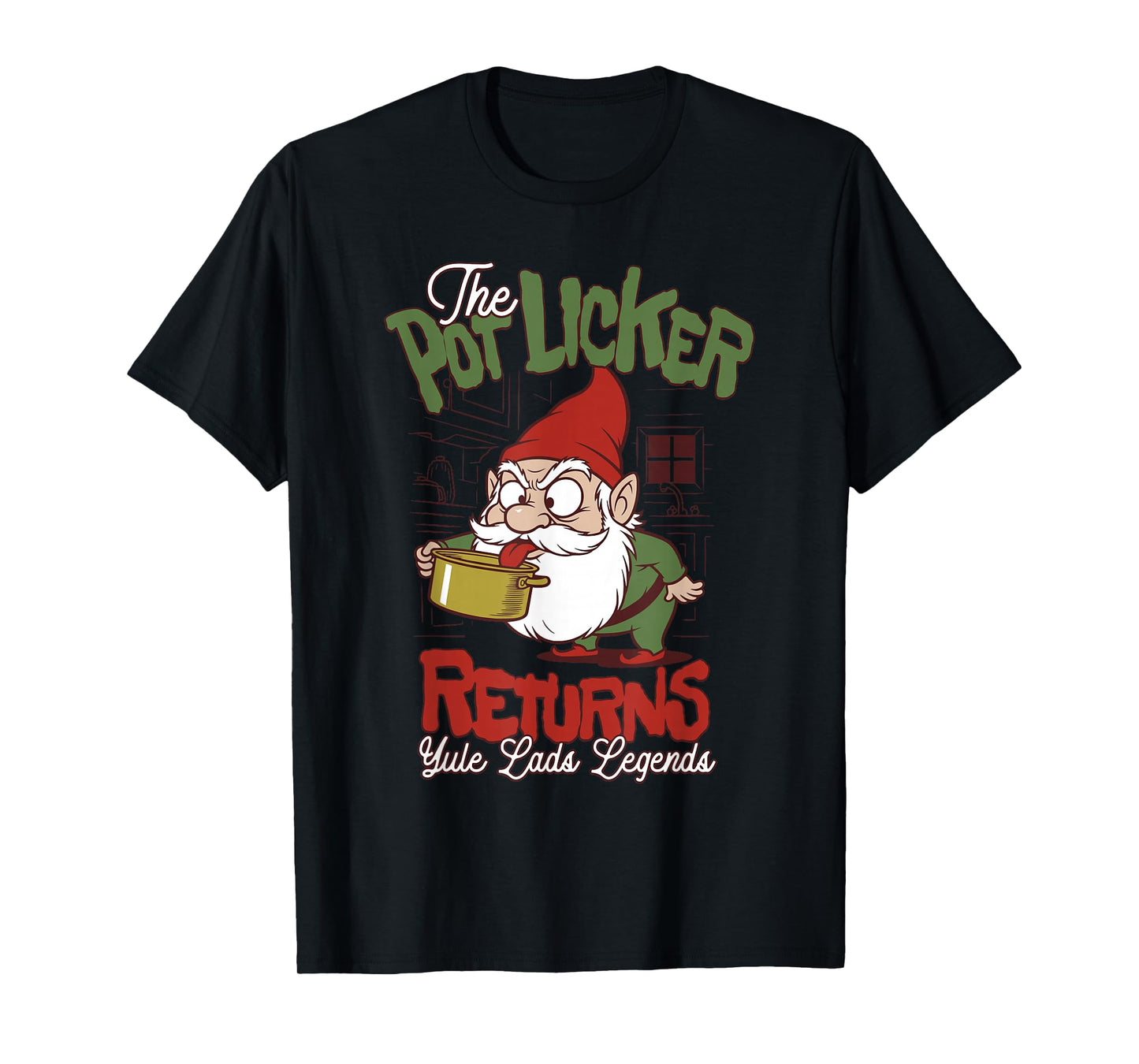 Pot Licker Returns Icelandic Yule Lads Holiday Humor T-Shirt