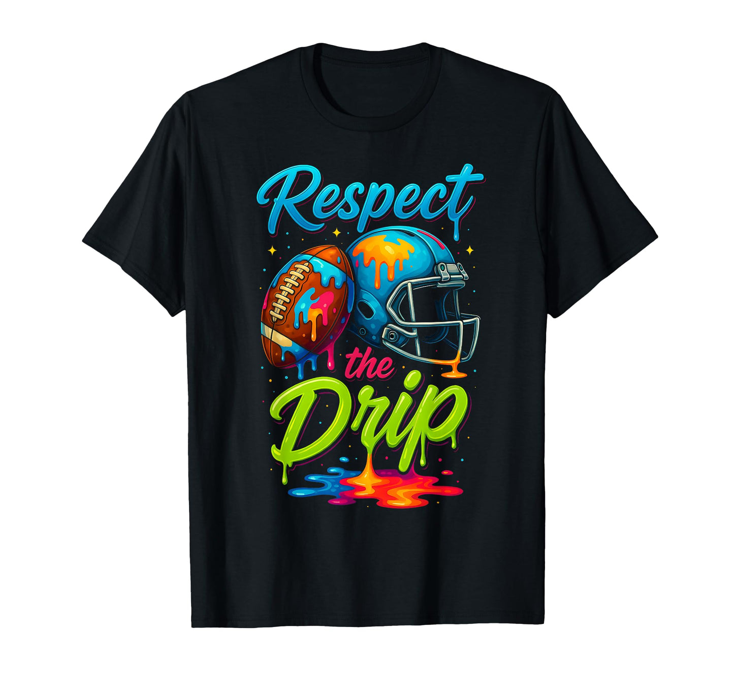 Football Drip Youth Boys Football Ice Cream Respect Drip T-Shirt