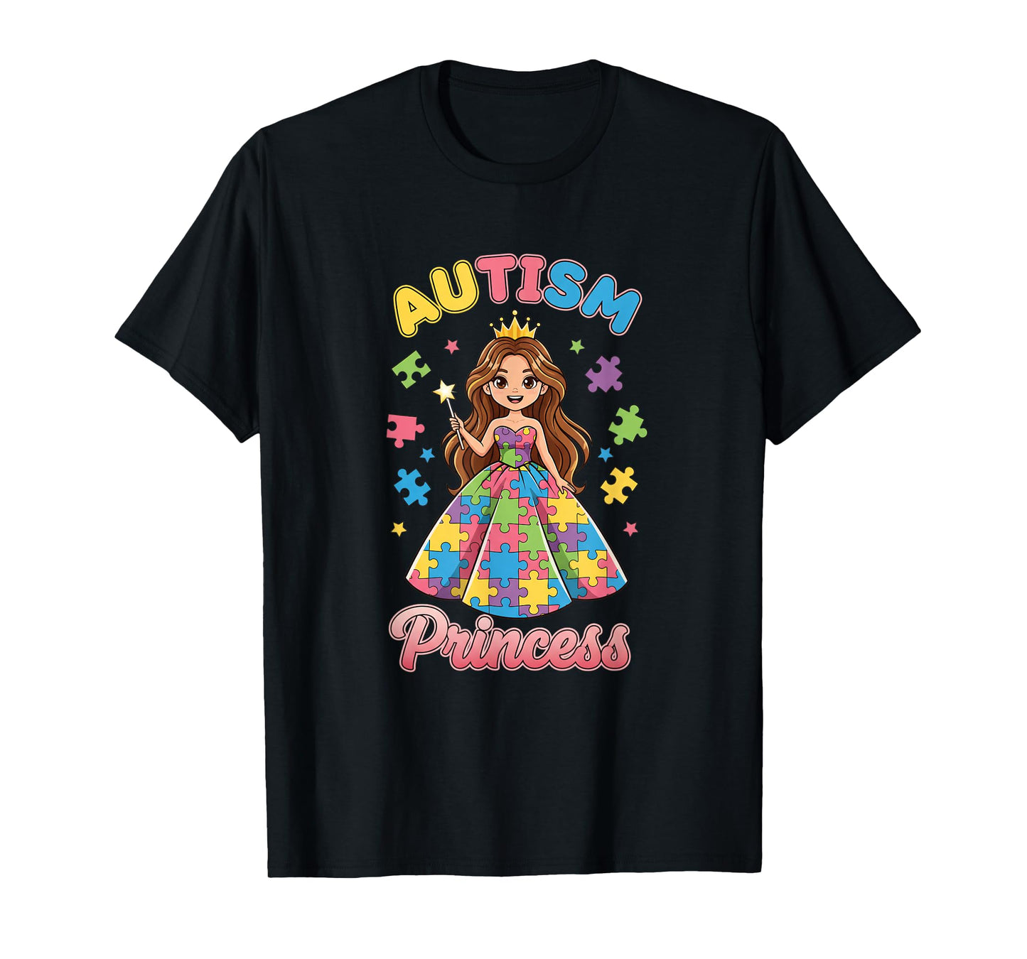 Daughter Autism Princess, Proud Autistic Girl Autism Awaren T-Shirt