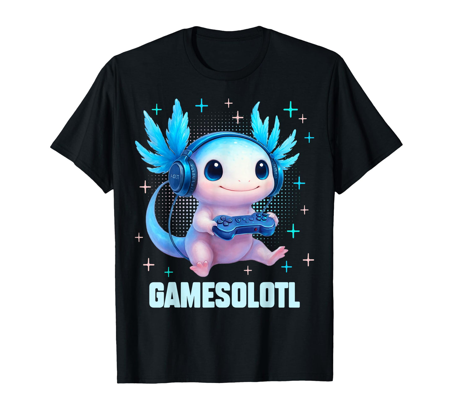 Gamesolotl Axolotl Video Gamer Kawaii Anime Gifts Boys Teens T-Shirt