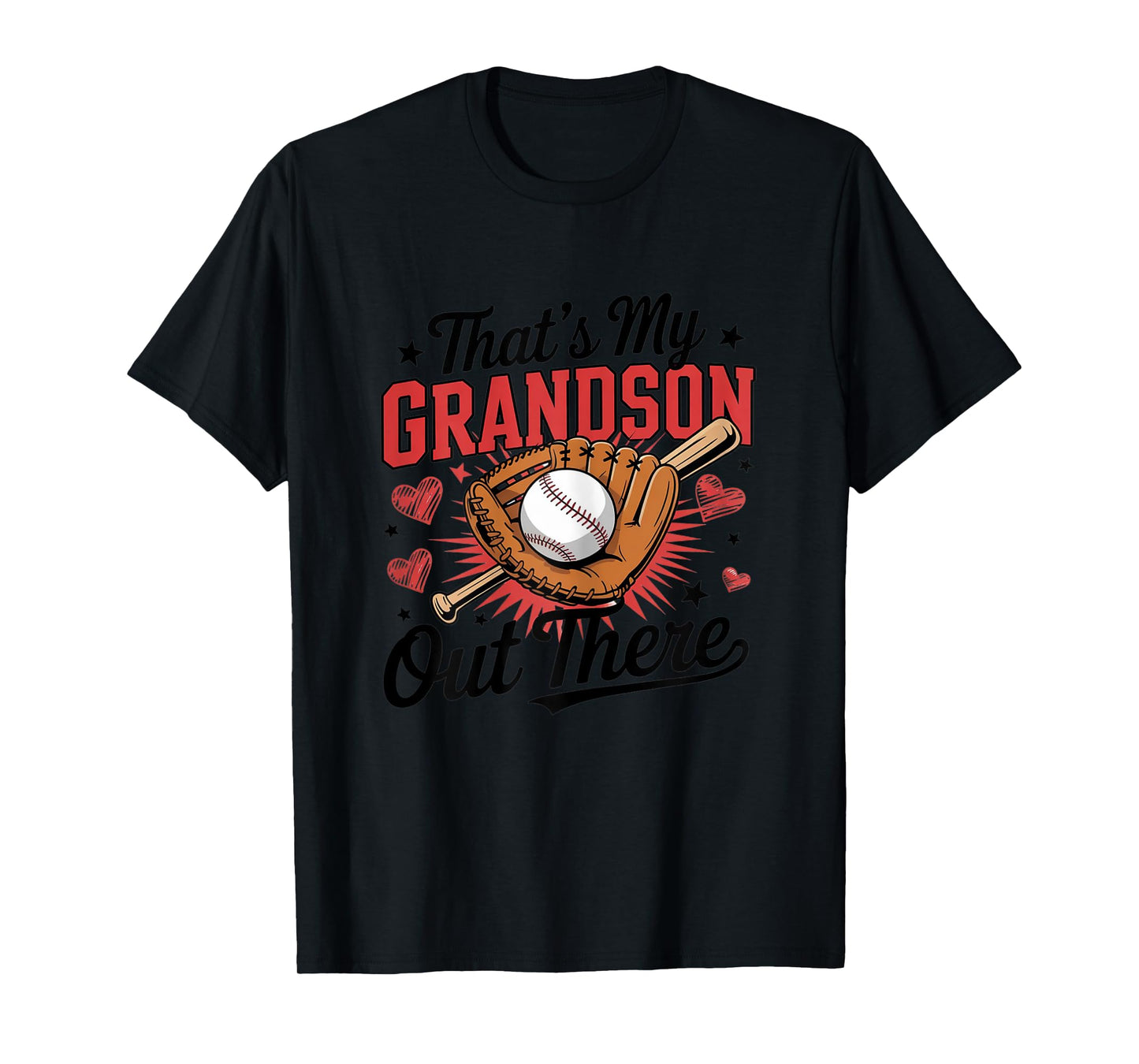 That's My Grandson Out There Baseball Grandma for Ladies T-Shirt