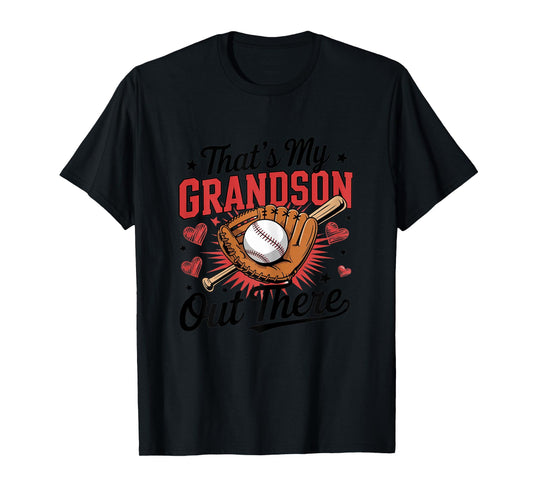 That's My Grandson Out There Baseball Grandma for Ladies T-Shirt