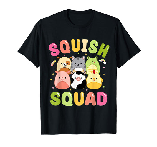 Squish Squad Girls Kids Toddlers Cute Birthday T-Shirt
