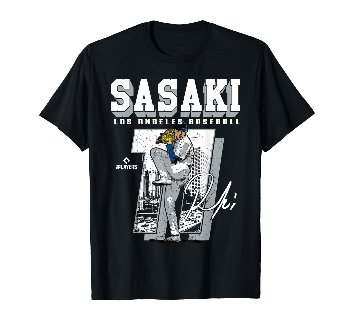 Roki Sasaki | Los Angeles D MLB Baseball Players| MLBROS201M T-Shirt