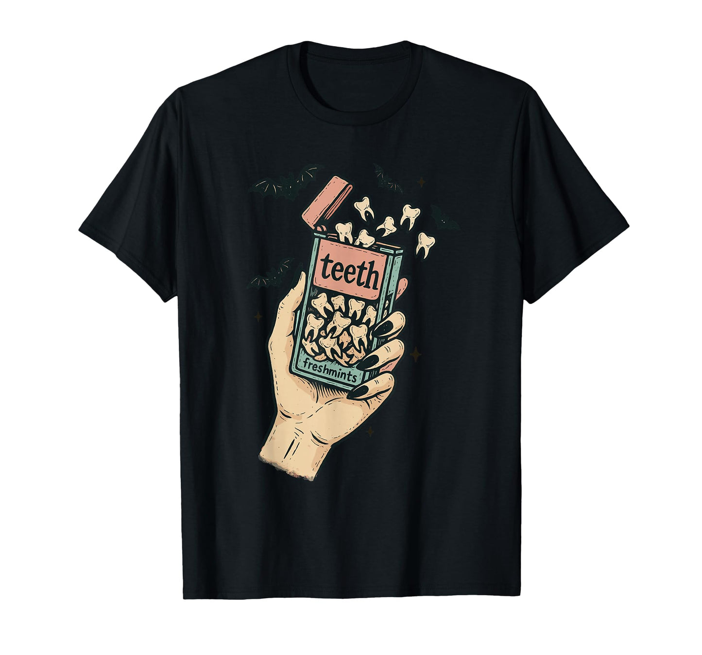 Halloween Teeth Freshmints Funny Halloween T-Shirt