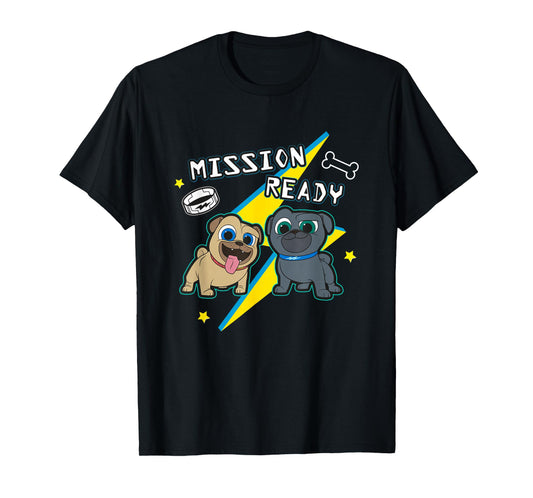 Disney Puppy Dog Pals Mission Ready Bingo Rolly Chest Logo T-Shirt