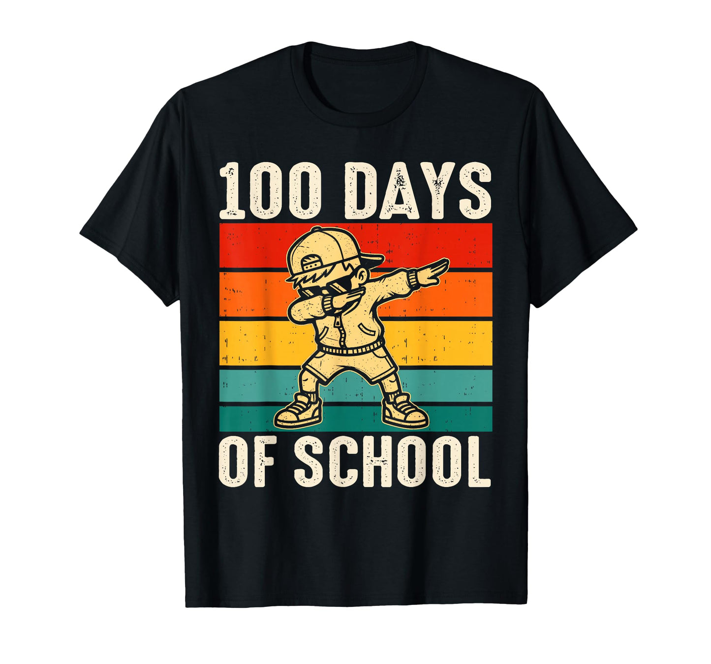 100 Days Bruh Dabbing Boys Funny 100th Day of School Kids T-Shirt
