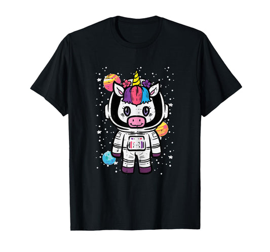 Astronaut Unicorn Cute Space Galaxy Toddler Girls Kids Women T-Shirt