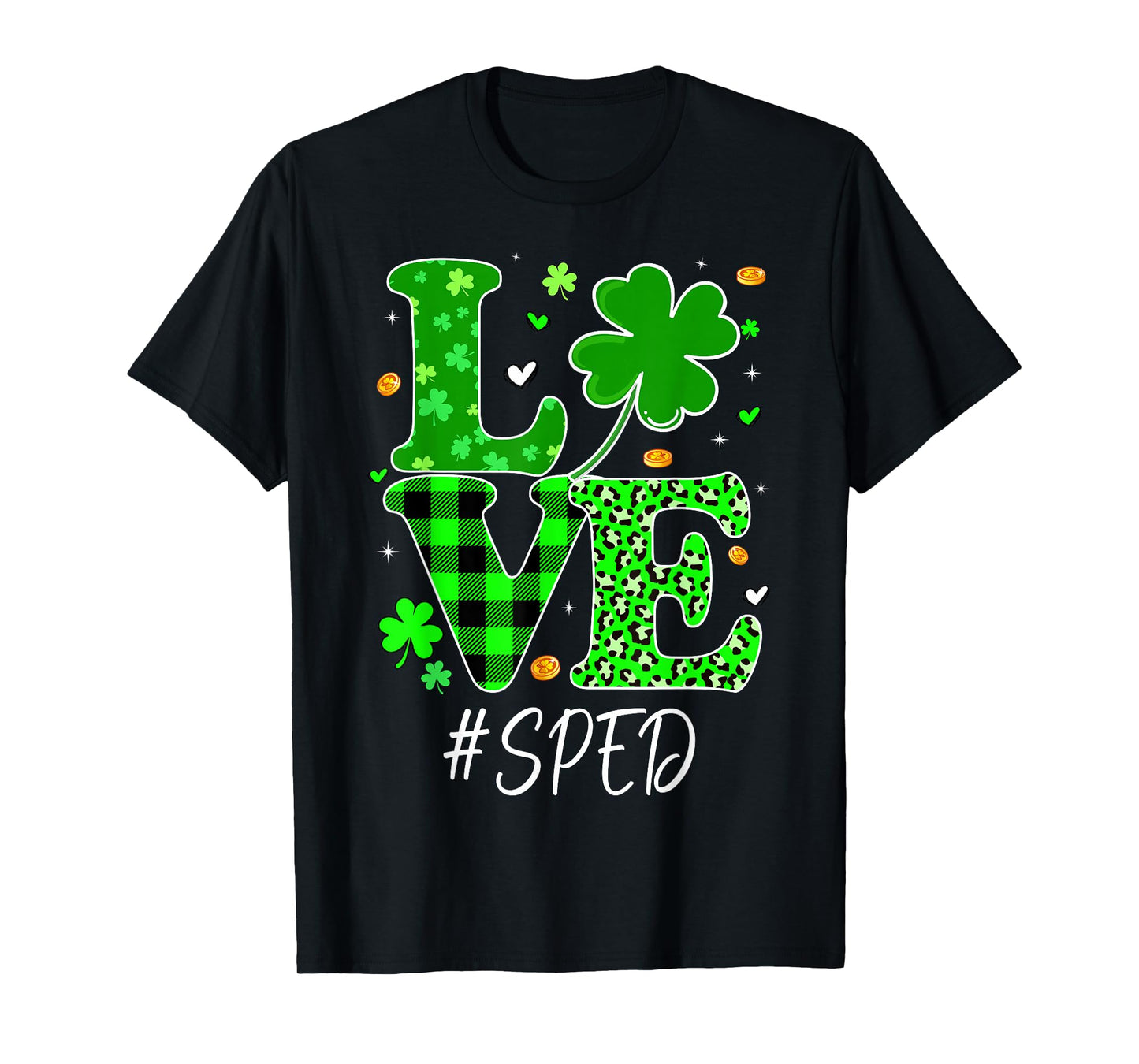 Love SPED St Patricks Day Special Education T-Shirt