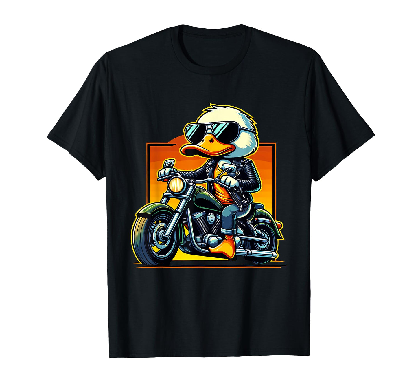 Biker Duck Riding Motorbike T-Shirt