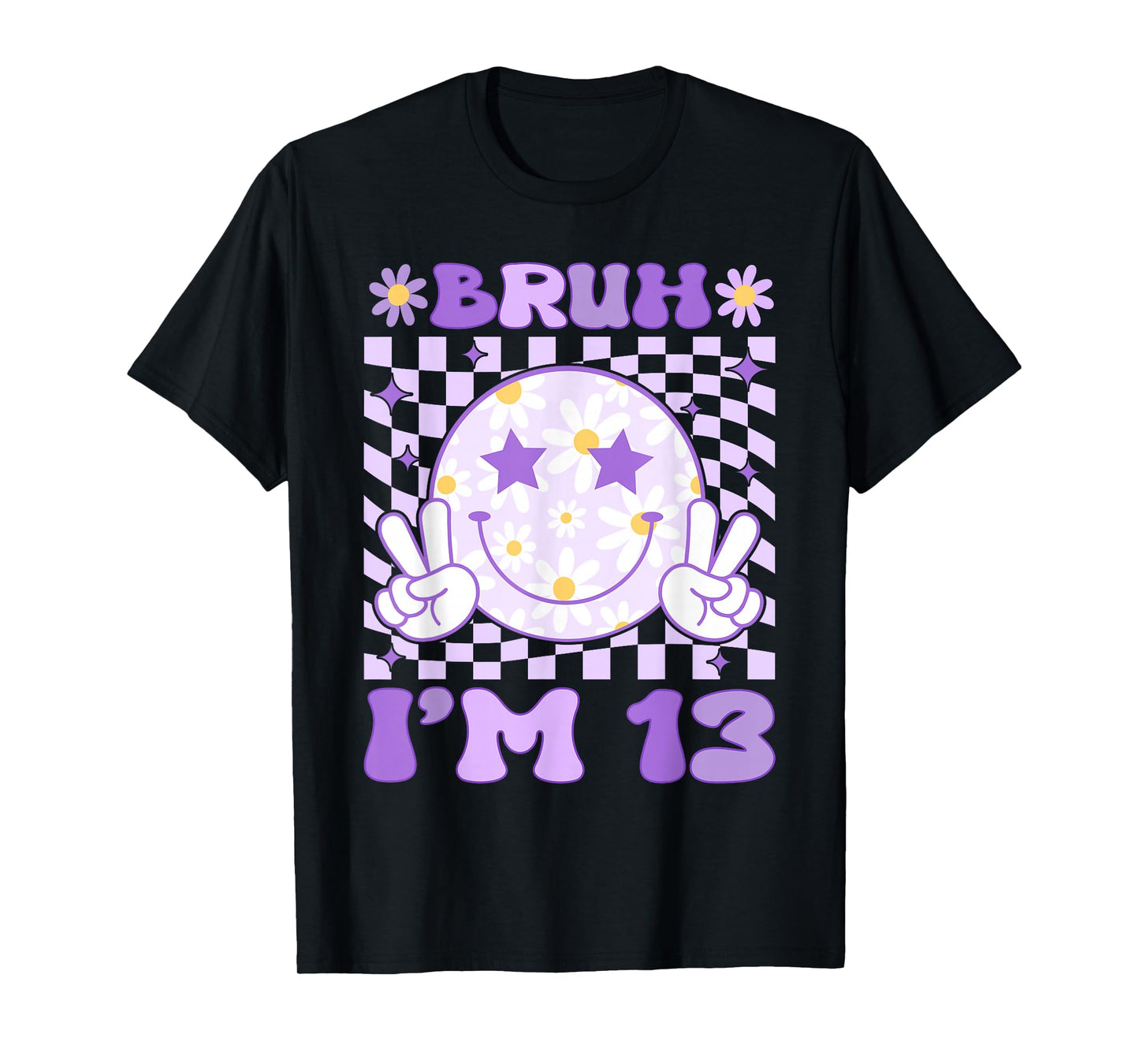 Bruh I'm 13 Years Old Purple Birthday Teens 13th Birthday T-Shirt