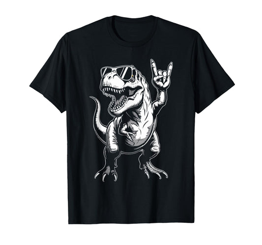 Funny Dinosaur Rock Music T-Rex Tyrannosaurus Rex Children T-Shirt