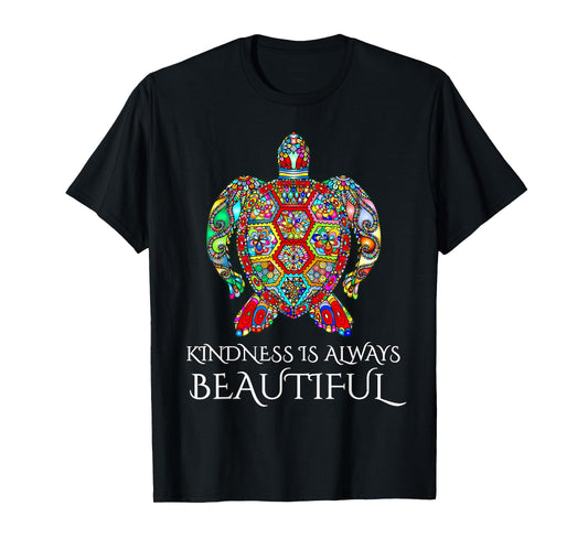 Sea Turtle Mandala Vibrant Art Ocean Life Kindness T-Shirt T-Shirt