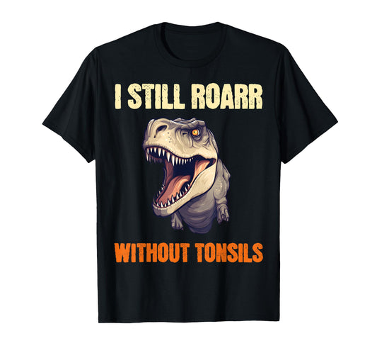Boys Tonsil Removal Surgery Get Well Kids Dinosaur T-Shirt