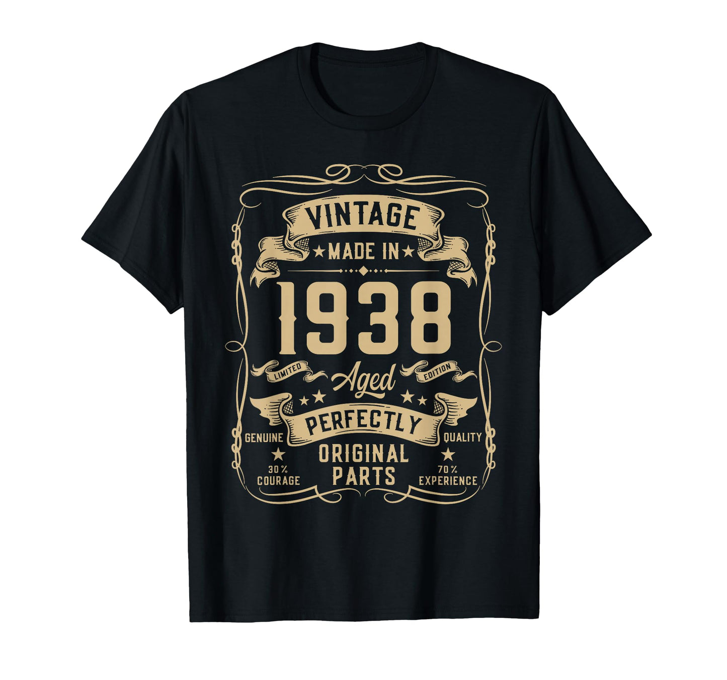 Vintage 1938 88yr 88th Birthday Gifts for Men 88 Years Old T-Shirt