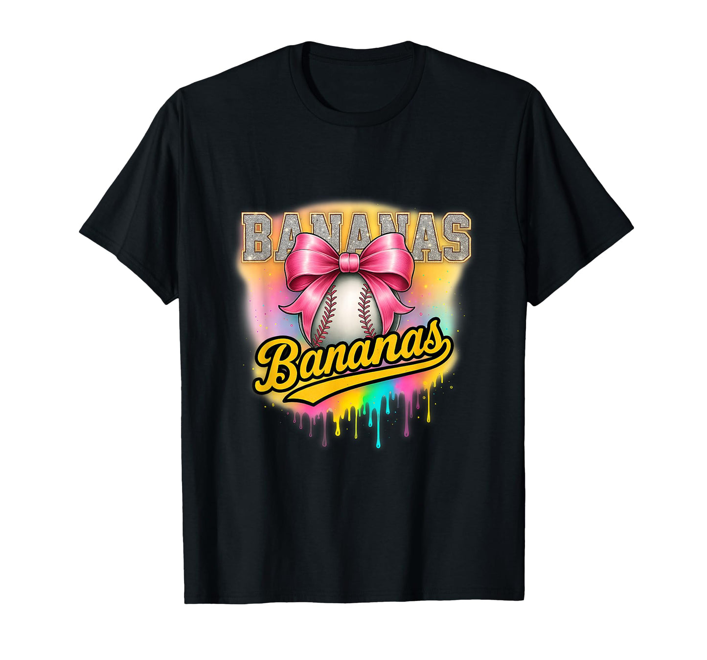 Vintage Retro Bananas Name Coquette Bow Gifts T-Shirt