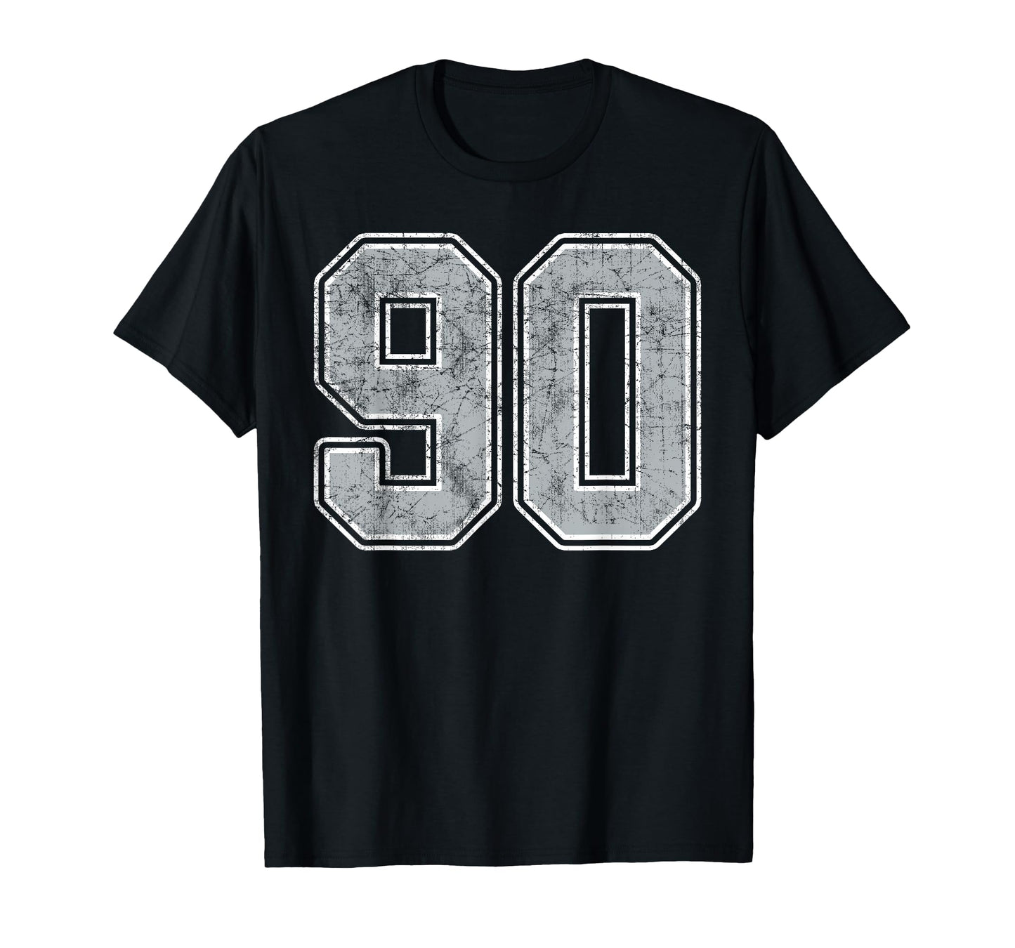Silver White Number 90 Jersey Player Uniform #90 T-Shirt