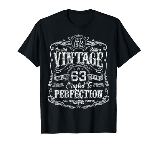 Vintage 1962 Limited Edition Shirt 63 year old 63rd Birthday T-Shirt