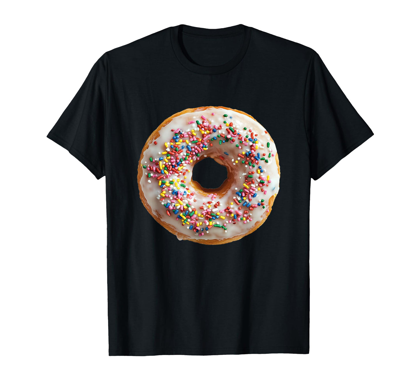 Candy Designs. Unisex-Adult, Unisex-Kid Donuts Colorful Sprinkles Doughnut Funny Graphic T-Shirt