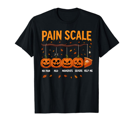 Pain Scale Pumpkin Pain Assessment Trauma Nurse Halloween T-Shirt